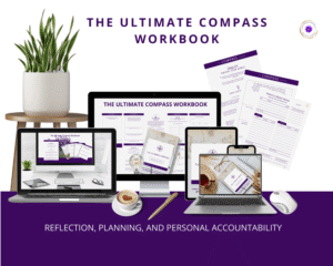 Printable goal-setting workbook for midlife women, digital PDF with guided prompts, habit tracking, and clarity exercises.